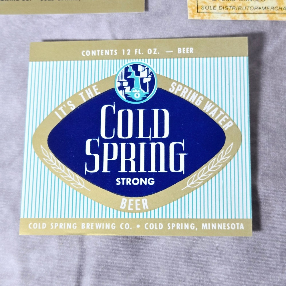 Cold Spring Beer Labels Light Strong‎ Export Cold Spring Brewing - Picture 4 of 4